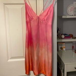 pink zara dress nwt